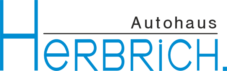 Logo des Autohauses Herrbrich in blauer Schrift auf hellem Hintergrund.